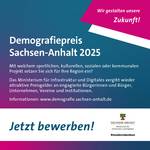 Demografiepreis des Landes Sachsen-Anhalt 2025