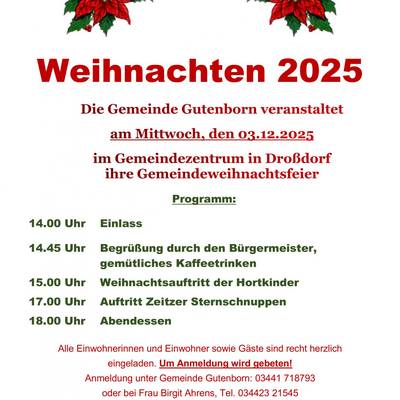 Weihnachtsfeier 2025