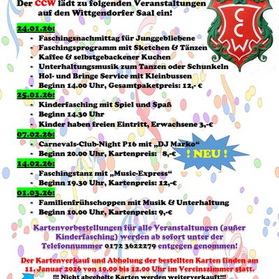 Veranstaltungsübersicht CCW