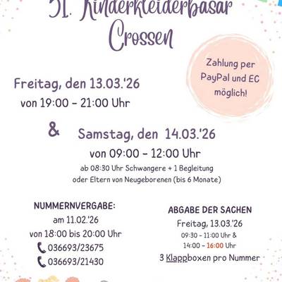 51. Kinderkleiderbasar Crossen